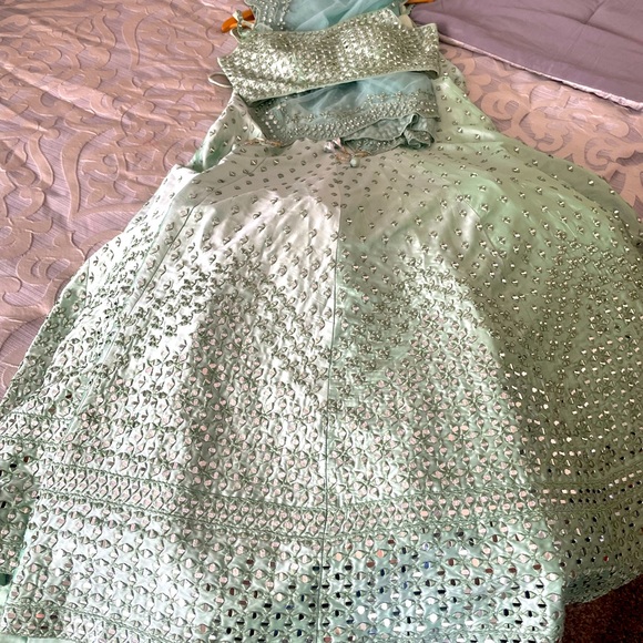 Brand New never worn Mint Green mirrored heavy Legenga - Picture 5 of 5